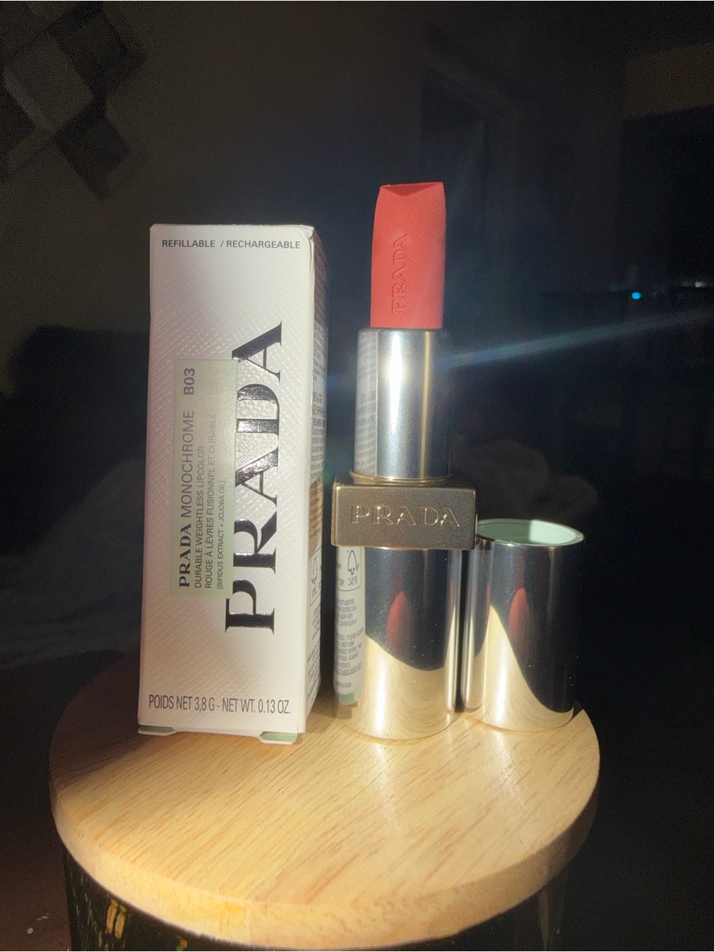Prada Monochrome Lipstick B03 - Coral Pink